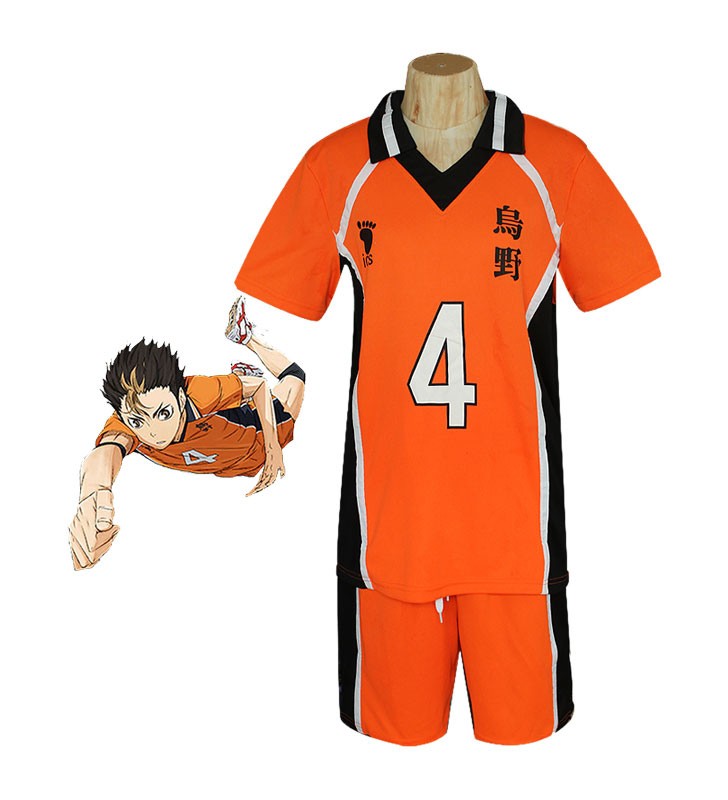 Haikyuu!! Nishinoya Yuu n ° 4 Jersey Costumi Cosplay Carnevale Halloween