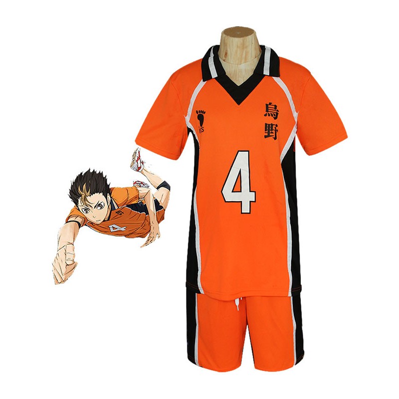 Haikyuu!! Nishinoya Yuu n ° 4 Jersey Costumi Cosplay Carnevale Halloween