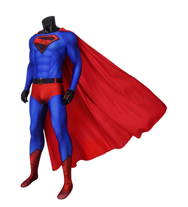 DC Comic Crisis On Infinite Earths Clark Kent Superman Suit with Cape Carnevale Halloween