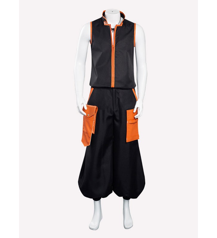 Shaman King Yoh Asakura Black Pants Top Collana Set a 3 pezzi Costumi Cosplay