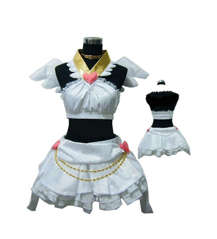 Costume Carnevale Panty Stocking with Garterbelt Panty Stocking with Garterbelt Panty donna stemma per il braccio bianco in raso opaco Anime Giapponese set Costumi Cosplay Carnevale Halloween