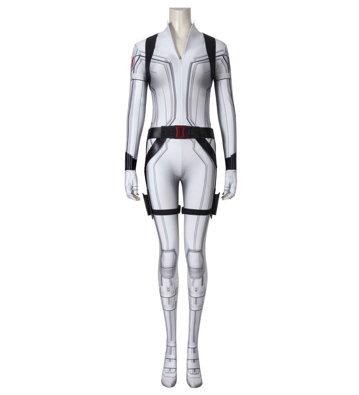Scudo Avengers Black Widow Marvel Comics Film Natasha Romanoff Bianco Cosplay Catsuit Halloween