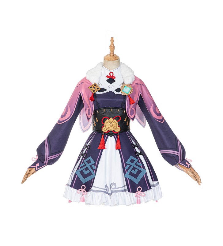 Gioco Genshin Impact Yun Jin Set completo Abito di senza parrucca e scarpe Costumi Cosplay Halloween