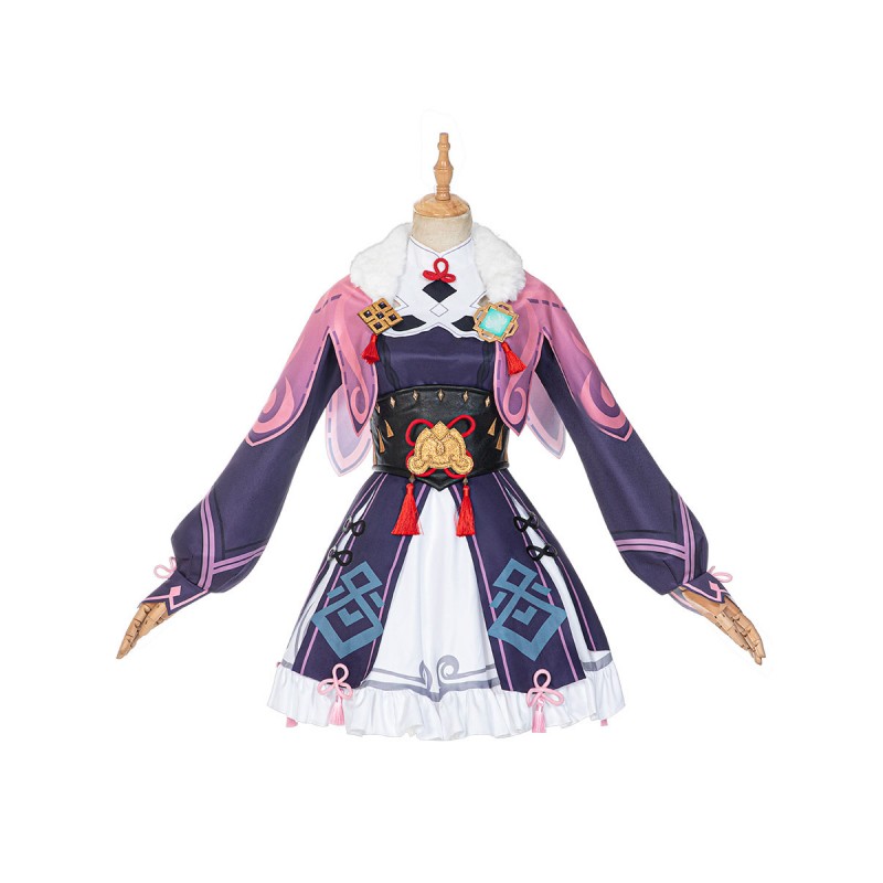 Gioco Genshin Impact Yun Jin Set completo Abito di senza parrucca e scarpe Costumi Cosplay Halloween