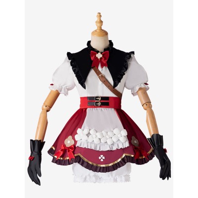 Genshin Impact Klee Costumi Cosplay con Borsa e Dodoco Carnevale Halloween