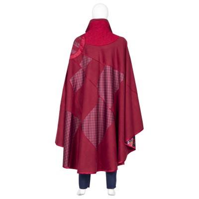 Doctor Strange Cosplay Pellicola bordeaux Mantello in poliestere Poncho Fibra di poliestere Marvel Comics