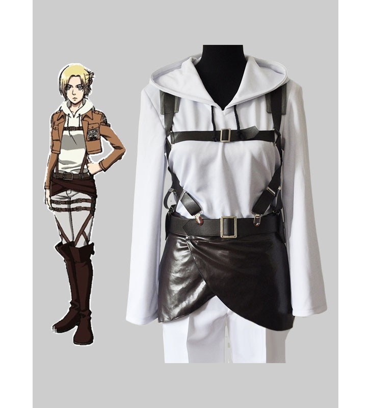 Costume Carnevale Attack on Titan Anime Giapponese in panno uniforme set camiciapantaloniminigonnatop donna Costumi Cosplay