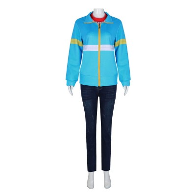 TV Drama Stranger Things Stagione 4 Max Mayfield Blue Sportswear Set di Costumi Cosplay Halloween