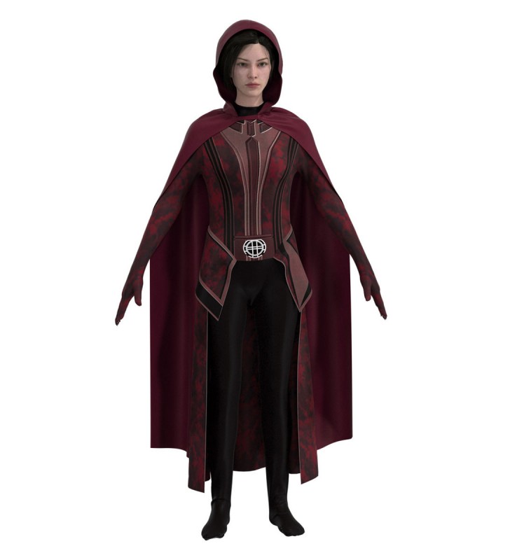 Dramma TV Marvel Comics Wanda Vision Scarlet Witch Cosplay Dard Abito rosso con motivi Halloween