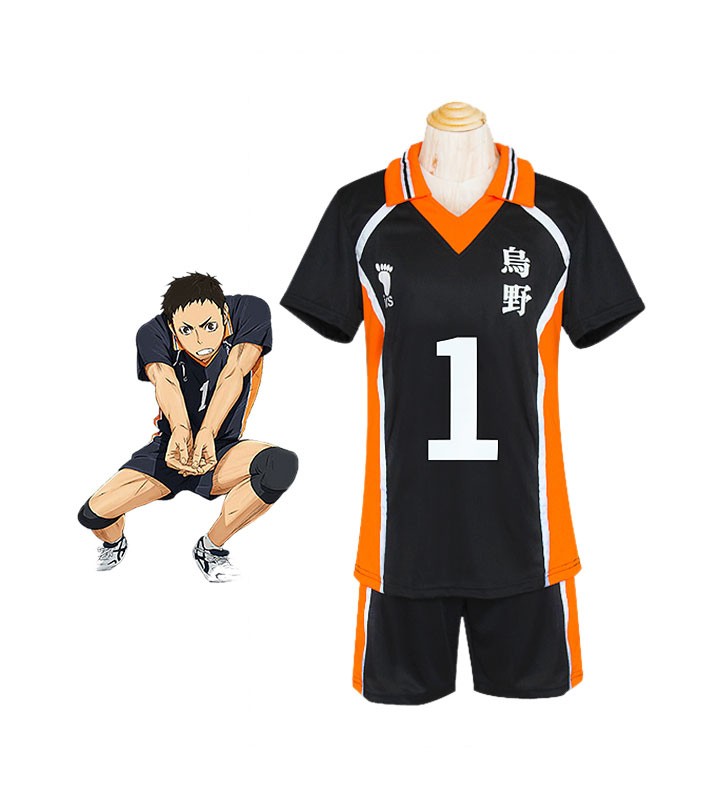 Haikyuu!! Sawamura Daichi n ° 1 Jersey Costumi Cosplay Carnevale Halloween