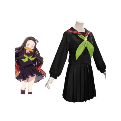Demon Slayer: Kimetsu no Yaiba scuola media e superiore! Kimetsu Academy Story Kamado Nezuko Costume da marinaio Set Carnevale Halloween
