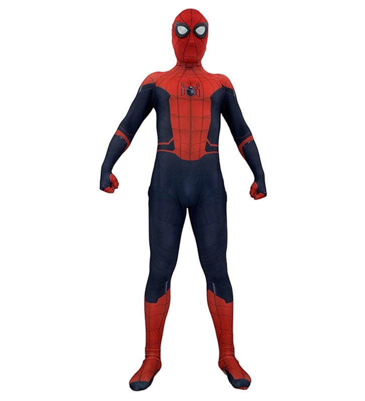 Marvel Comics Spider Man Upgraded Suit Far From Home Zentai Lycra Spandex Tuta Film Costumi Cosplay Carnevale Halloween