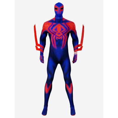 SpiderMan Cosplay attraverso il SpiderVerse 2099 SpiderMan Cosplay Suit V2 Carnevale Halloween