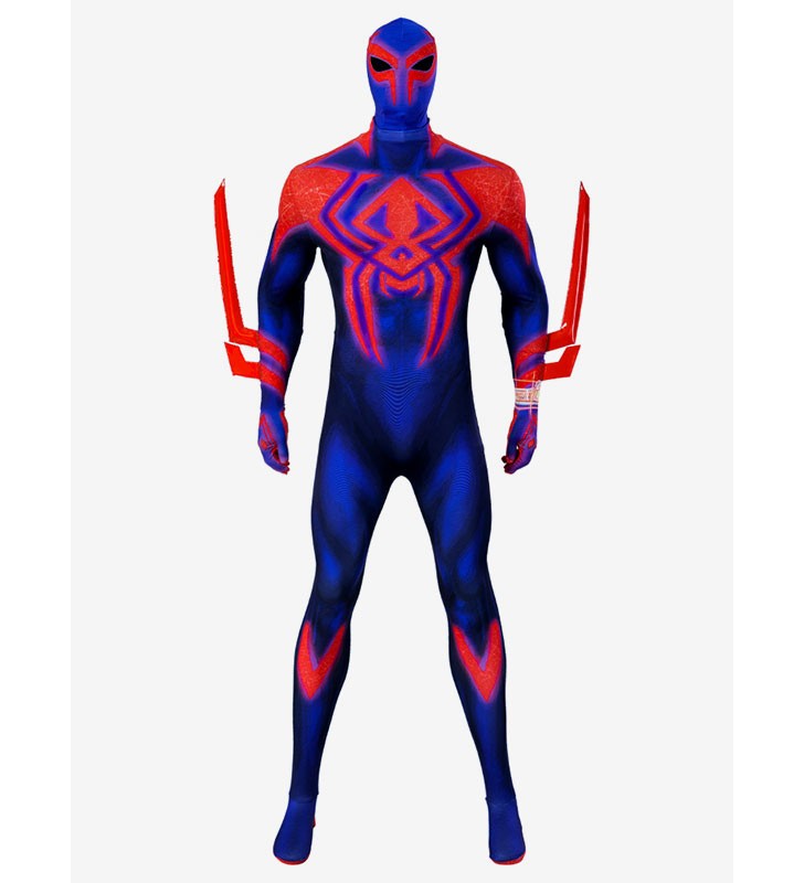 SpiderMan Cosplay attraverso il SpiderVerse 2099 SpiderMan Cosplay Suit V2 Carnevale Halloween