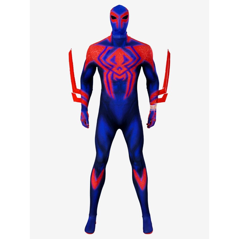 SpiderMan Cosplay attraverso il SpiderVerse 2099 SpiderMan Cosplay Suit V2 Carnevale Halloween