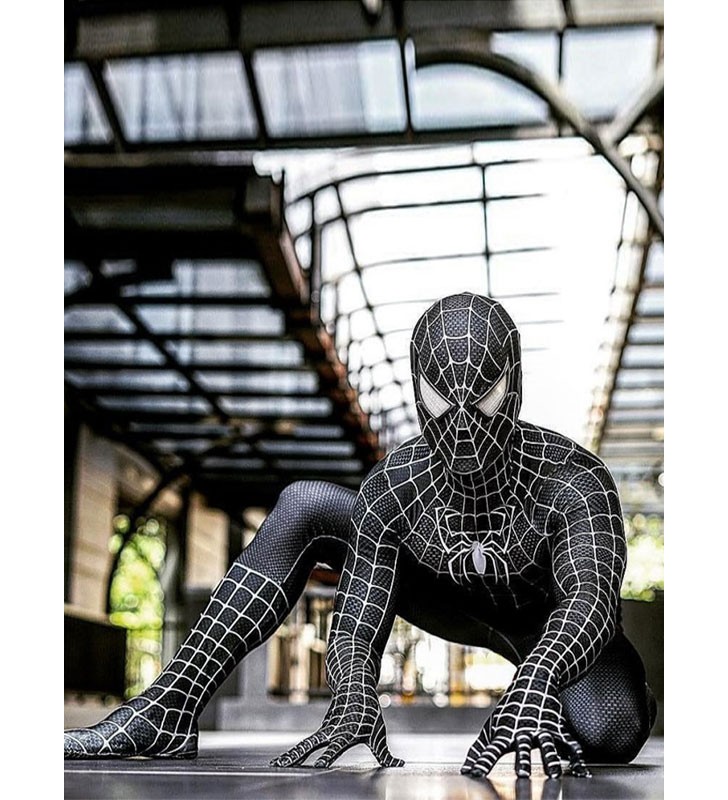 Spider Man Cosplay Symbiotes Spider Man Cosplay Suit Versione cinematografica Carnevale Halloween