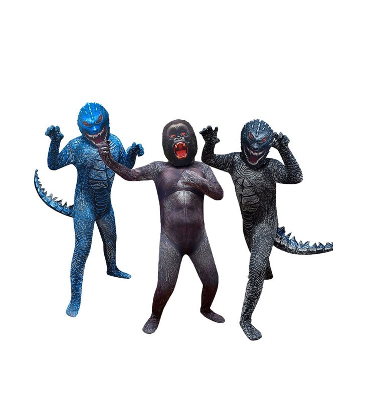 Monster King Godzilla Vs King Kong Abbigliamento di per bambini Costumi Cosplay Carnevale Halloween