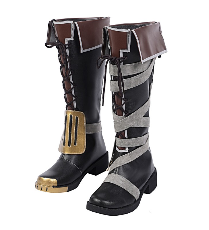 Arcane League of Legends The PiltOver Enforcer VI Cosplay stivali rossi in pelle PU Scarpe Cosplay