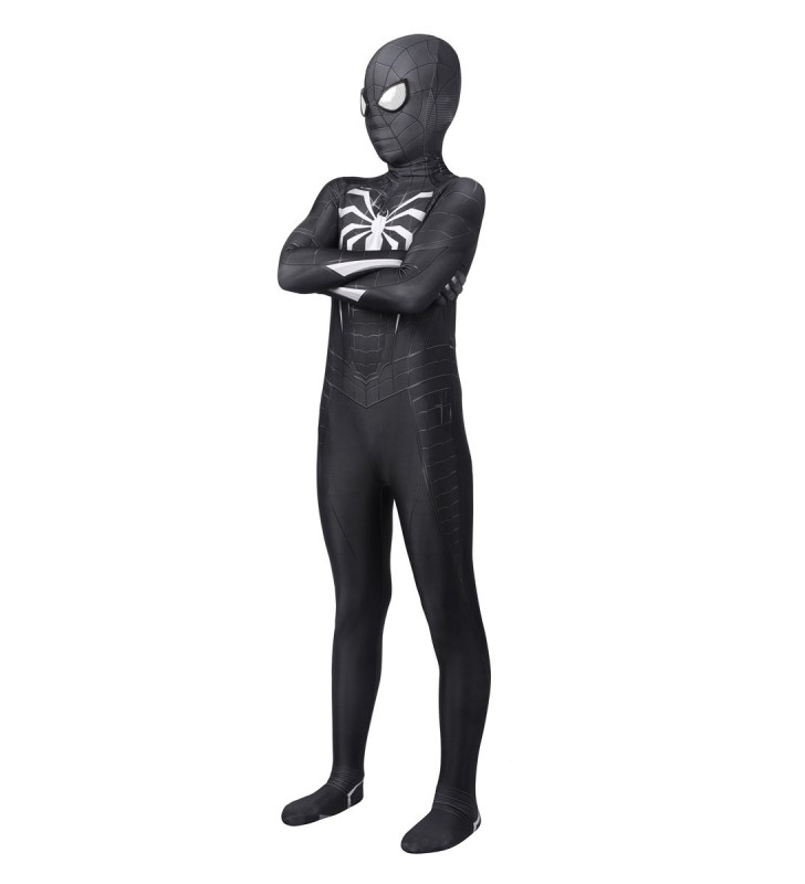 Simbionte Black Suit SpiderMan in Marvel#39;s Spider Man Miles Morales Costumi Cosplay per bambini per PS5