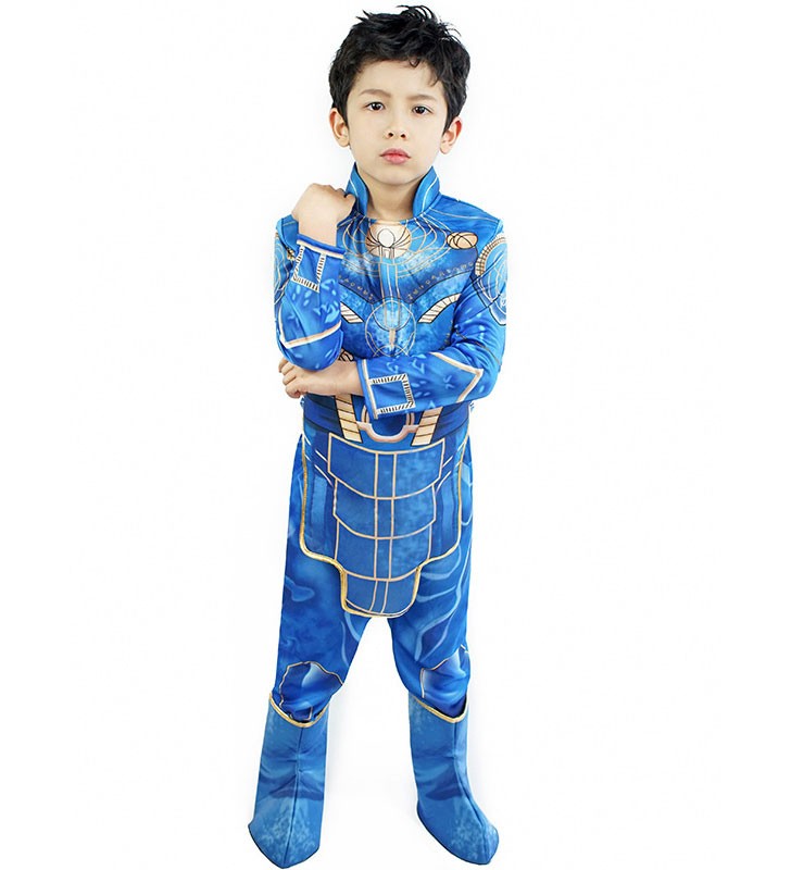 Bambini Cosplay Blue Pantaloni Pantaloni Poliestere Set di poliestere Bambini Costumi cosplay per bambini Carnevale Halloween
