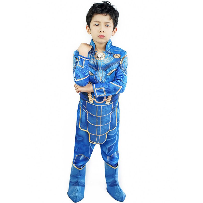 Bambini Cosplay Blue Pantaloni Pantaloni Poliestere Set di poliestere Bambini Costumi cosplay per bambini Carnevale Halloween