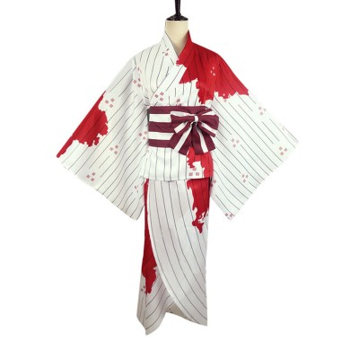 Anime Demon Slayer Kimetsu No Yaiba Kamado Nezuko Stampato Vestito Delle Donne Kimono Costumi Cosplay Carnevale Halloween