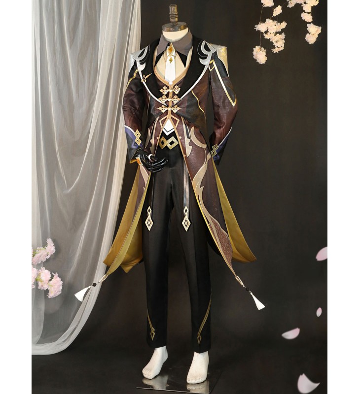 Gioco Genshin Impact Zhongli per adulti Premium Suits Costumi Cosplay Carnevale Halloween